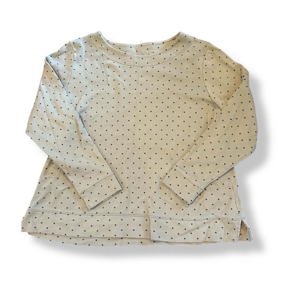 [Croft & Barrow] BOGO $1 Polka Dot Green and Black Long Sleeve
